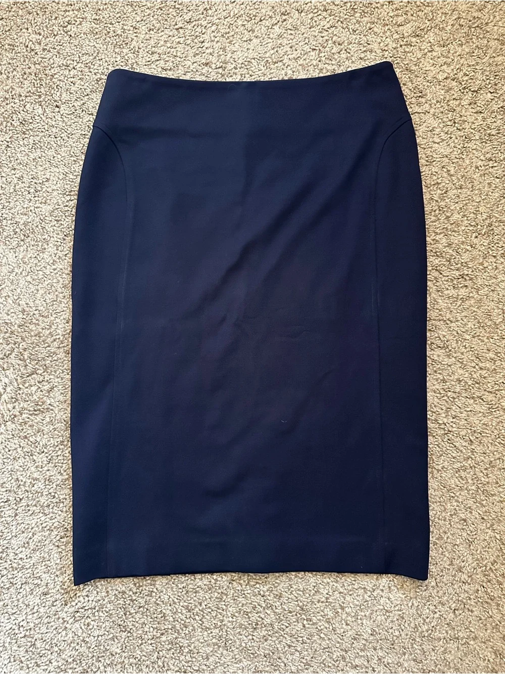 NWT Talbots Navy Pencil Skirt Ponte Stretch
